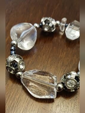 Stretch Crystal & Cz Beaded Bracelet